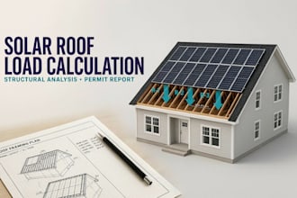 solar panel roof load calculation, structural analysis and permit report