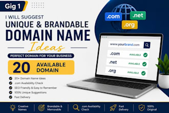 suggest unique SEO friendly brandable domain name ideas