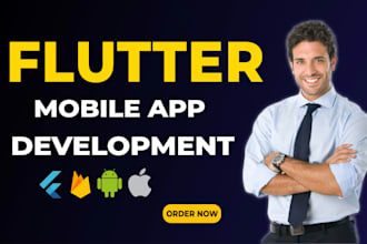 develop a custom flutter app for android and ios