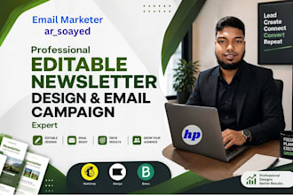 create responsive editable newsletter design and email campaign