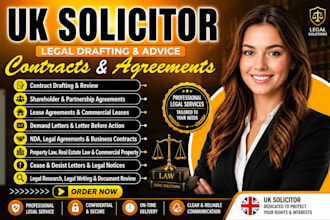 draft shareholder, partnership agreement and business contract as a uk solicitor