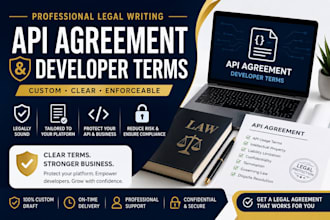 write an API agreement and developer terms for your platform