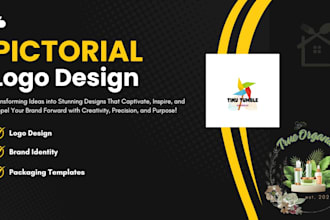 create modern, elegant pictorial logo design with jpg delivery