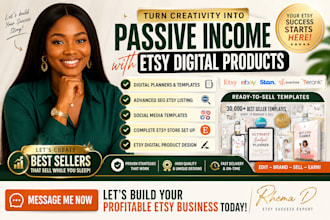 design etsy digital products, etsy shop setup, and etsy listing SEO