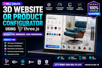 create 3d website or product configurator using three js
