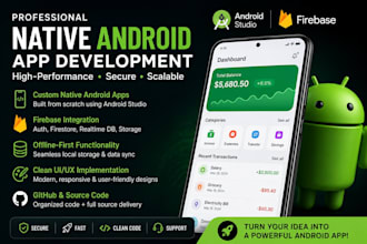 develop a custom android app using android studio and firebase