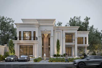 design modern classic villa, dream mansion home,palace facade design,VR property