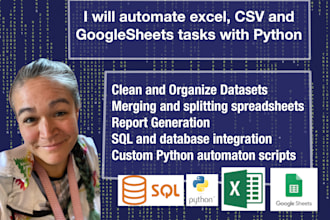 automate excel, CSV, and google sheets tasks with python