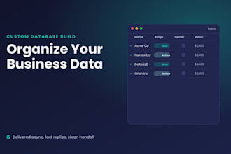 build a custom airtable database or CRM system