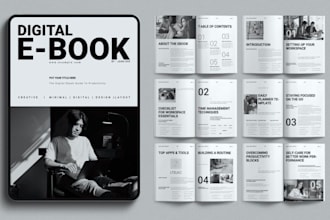 design professional lead magnet, editable canva workbook, design journal kdp