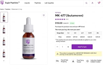build fda complaint peptide website with payment processor