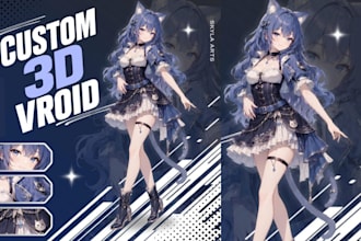 create custom vroid anime avatar for vtuber vrchat and streaming