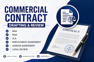 draft and review professional nda and commercial contracts