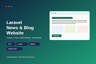 build a custom laravel news website or automated blog