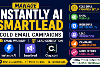 manage instantly ai smartlead cold email campaigns email warmup lead generation