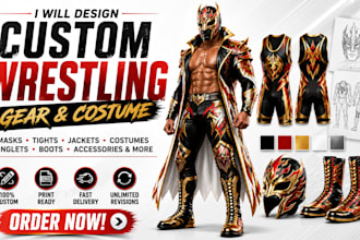 design wrestling gear and costume mask