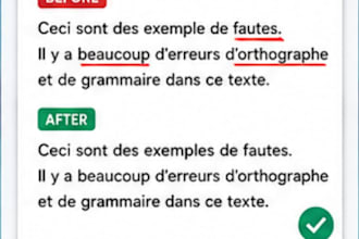 proofread and correct your french text professionally