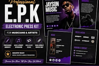 create a stunning epk press kit to promote your music career
