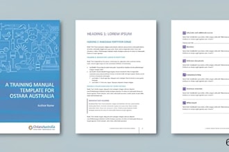 create a business training manual, employee handbook and onboarding guide