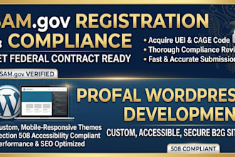 design a winning sam government contract website and capability statement
