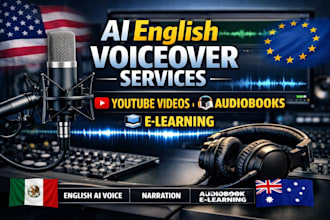 create professional ai english voiceovers for youtube, audiobook, e learning