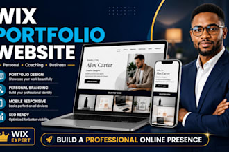 design a wix portfolio, personal, coaching or business website