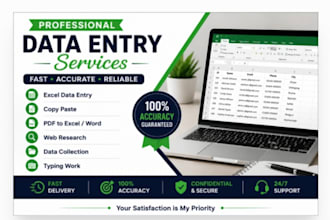 do accurate data entry, copy paste, excel and PDF conversion