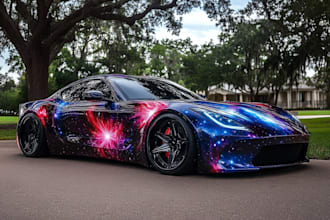 attractive car wrap design and vehicle wrap design