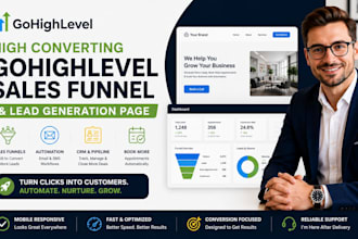 design a high converting gohighlevel sales funnel and lead generation page