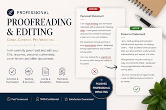 proofread and edit your CV or resume