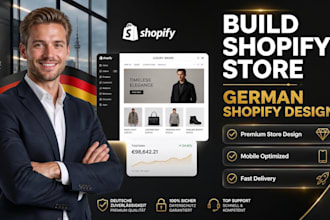build shopify store, design shopify website, german shopify store