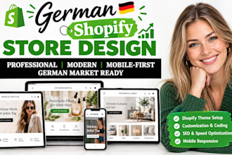 build shopify store, design shopify website, german shopify store