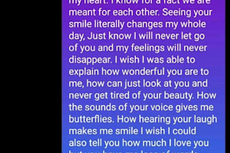 write your apology, love, break up, personal message
