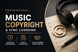 submit your music for sync licensing opportunities, music copyright registration