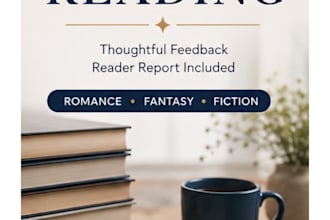 beta read your romance or fantasy novel