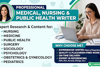 write nursing, public health and healthcare articles