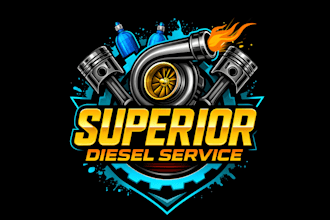 create a custom automotive, racing and car repair logo or any graphics design