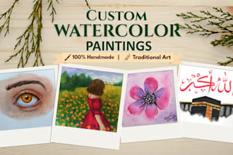 a custom handmade watercolor artwork