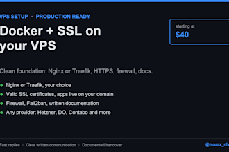 set up docker with nginx or traefik and ssl on your vps