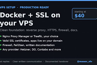 set up docker and a reverse proxy with ssl on your vps