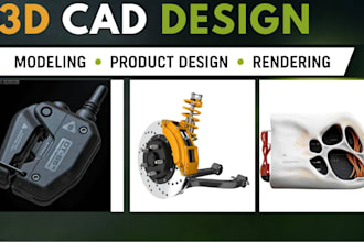 mechanical design dfm engineering, functional product prototype 3d cad rendering