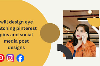 design professinal pinterest pins and social media post design