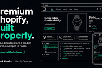 build custom shopify liquid sections and product features