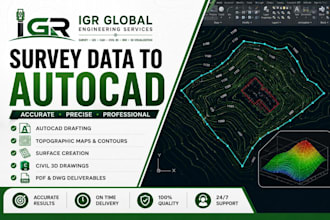 create topographic maps contour lines and cad drawings