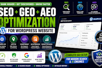 setup SEO GEO aeo optimization for your wordpress website