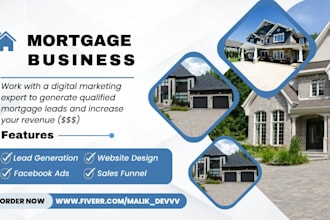 generate mortgage leads design mortgage website mortgage landing page, mortgage