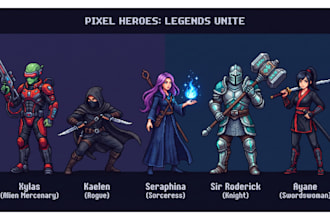 design 8bit 16bit retro pixel art item icons props indie character sprite