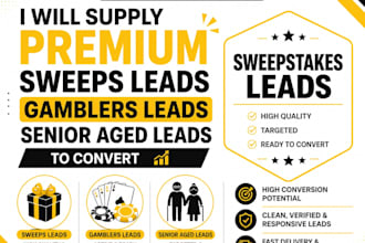 supply premium sweep leads, USA senior elderly aged lead, targeted leads