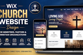 design wix church website for ministries, pastors and christian organizations