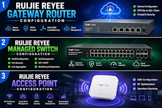 configure ruijie reyee gateway, switch, access point and cloud network